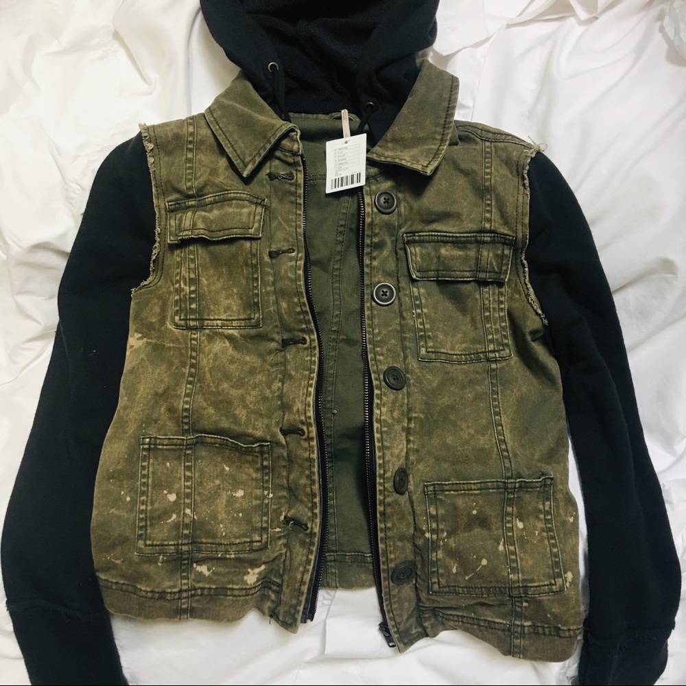 NWT Free People Hooded Utility Jacket